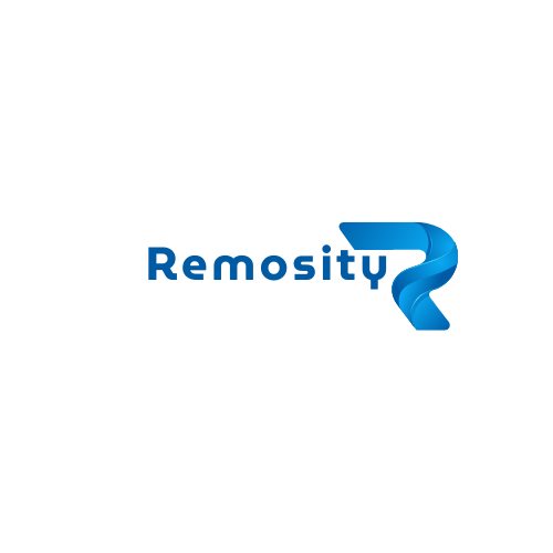 Blue Modern Initial R Business Logo